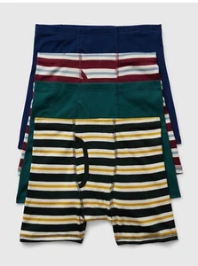 GAP KIDS BOY BOXER BRIEF 4 PK 100% ORGANIC STRIPED UNDERWEAR SZ M MEDIUM 8 NEW - Picture 1 of 2