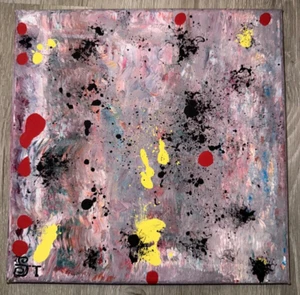 Oil acrylic painting SIGNED FT art 10 X 10  "I’m Hungry" Ftart5 ORIGIN - Picture 1 of 1