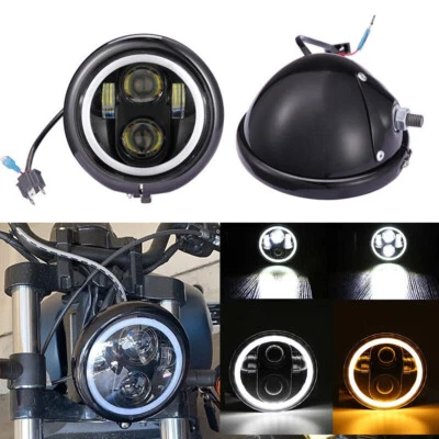 Faro de 5,75"" Hi-Lo + soporte de carcasa para Honda VTX1300 C R S VTX1800F3 Foto 1 de 4