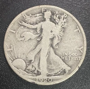 1920-S Walking Liberty Half Dollar, U.S. Mint 90% Silber, Semi-Key Date, FÜLLER - Bild 1 von 4