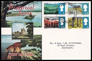 1966 GB British Landscapes Ordinary Connoisseur FDC Preston FDI - Bild 1 von 1