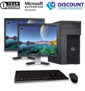 Computadora estación de trabajo Dell T1700 i3 Windows 10 Pro 16 GB 1 TB + 128 GB SSD doble 22 pulgadas - Imagen 1 de 5
