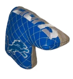 Detroit Lions Quilted Split Tour Blade Putter Golf Club Headcover Embroidered - Picture 1 of 1