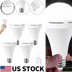 4X Rechargeable Emergency LED Lighting Bulbs Battery Operated 12W E27 (Daylight) - Picture 1 of 11