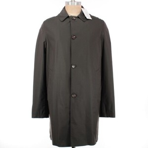 Luciano Barbera NWT Wool/Nylon/Silk Trench Coat Size 48 S in Dark Army Green