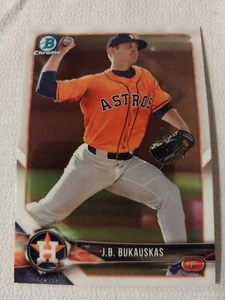 Tarjeta de novato de béisbol JB Bukauskas 2018 cromada radiocontrol #bcp125 Houston Astros - Imagen 1 de 2