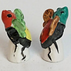 Vtg Salt & Pepper Shaker Set Winged Beetle Bugs Hand Painted w 1 Cork Japan EUC