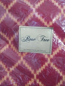 Rose Tree 2 Window Panels With Tiebacks - Picture 1 of 2