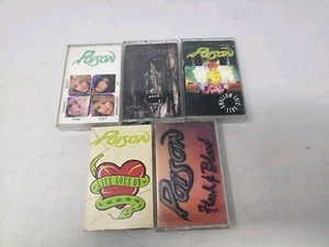 POISON- 5 Cassette Lot 3 Studio 1 Live 1 Single Capitol Records Pre-owned - Picture 1 of 24
