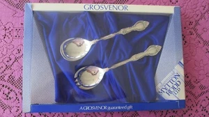 Vintage Grosvenor Gainsborough Boxed Salad Servers VGC box & cover - Picture 1 of 11