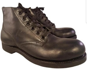 60's CAROLINA SHOE CO MAN BOOTS MILITARY ARMY STEELTOE JUMPER SIZE 7.5 R VINTAGE - Picture 1 of 10