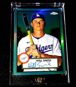 WILL SMITH AUTO 2021 TOPPS CHROME PLATINUM AUTOGRAPH AQUA REFRACTOR /150 DODGERS - Picture 1 of 3