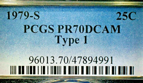 4TH OF JULY SALE-UNITED STATES 1979-S PCGS PR70DCAM T-1 WASH. CLAD .25c KM#164a Cover
