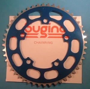 Sugino Crown Logo BMX 48Tx110BCD Blue Chainring-NEW / NOS Vintage- W-Cut Teeth - Picture 1 of 11