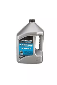 Quicksilver 4-Stroke Marine Engine Oil SAE 25W-40 Outboard 1 Gallon Bottle - Bild 1 von 4