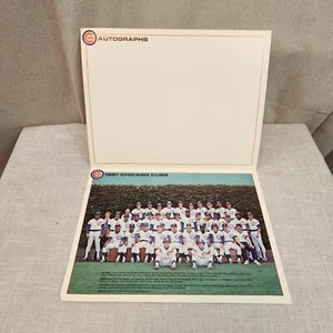 Vintage 1981 MLB Chicago Cubs Camera Day Team Photo Card 10.5"x8.5" Clean - Picture 1 of 4
