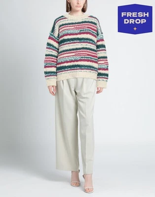 RRP€297 STEFANEL Jumper Size XS Alpaca & Wool Blend Chunky Knit Made in Italy - Image 1 of 4