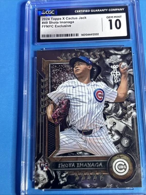 2024 Topps Cactus Jack Shota Imanaga Cgc 10 RC Rookie Card Rare - Image 1 of 2