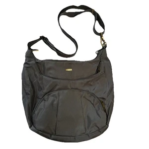 Travelon Anti-Theft Essentials East/West Hobo Bag | Smoke Gray - Picture 1 of 12