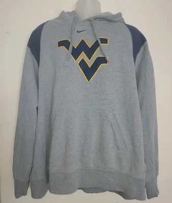 Nike WVU Men's Hoodie 3XL  Pullover Sweatshirt West Virginia Mountaineers Gray - Image 1 of 4