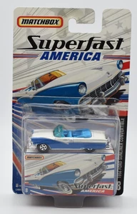 Matchbox Superfast America #8 1956 Ford Sunliner Cabrio blu. Blister - Foto 1 di 2