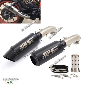 Tubo medio de escape silenciador 51 mm modificado para Duke 390 250 Svartpilen 401 2021-2023 - Imagen 1 de 13