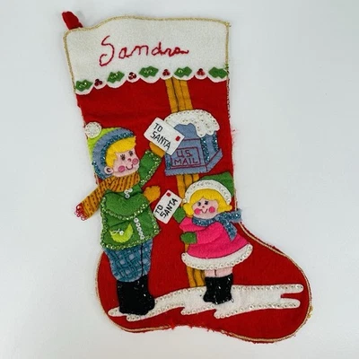 Medias de fieltro de Navidad Bucilla 48603 cartas para niños a Santa 18" - NECESITA FIJACIÓN Foto 1 de 4