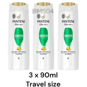 3 x 90ml Pantene Smooth & Sleek Travel Size Mini Shampoo - Picture 1 of 1