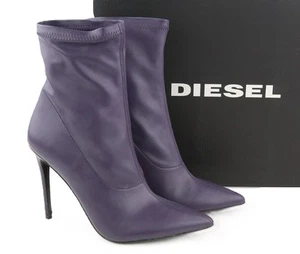 DIESEL D-Yucca Womens Heels EU39 Purple Coated Kitted Heel Pointed Toe RRP€300 - Picture 1 of 11