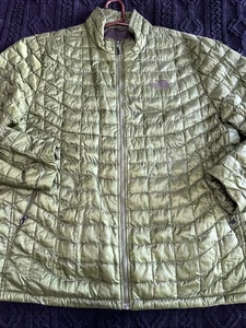 Mens THE NORTH FACE THERMOBALL Jacket XL Green EUC - Picture 1 of 18