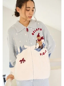 Gelato Pique - [URLAUB] Ski Bär Jacquard Strickjacke MNT /NVY - Bild 1 von 12