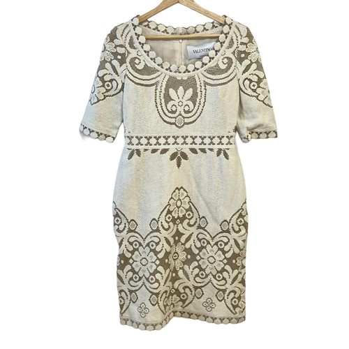 Autentico VALENTINO Abito donna grigio panna beige