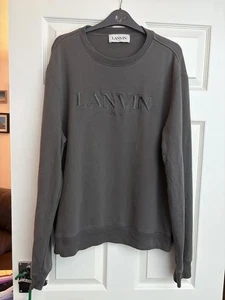 Lanvin Paris Herren Sweatshirt Pullover Grau Größe Large L - Bild 1 von 9
