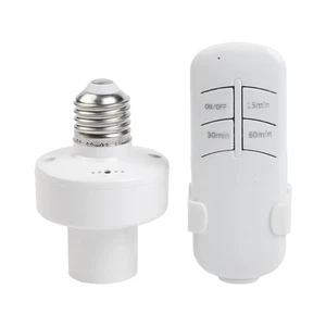 E27 Induction Lamp Holder Wireless Remote Control Compatible with Any Bulb - Picture 1 of 19