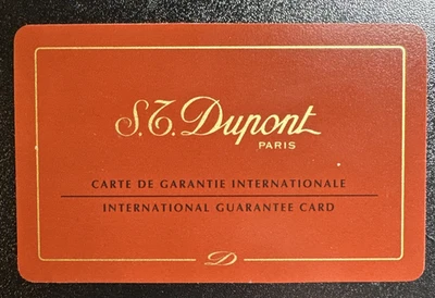 S. T. Dupont Garantía Blanco (No Llenado) para Mechero - Imagen 1 de 2