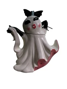 Blue Sky Halloween Glamorous Ghost Girl Large Ceramic Cookie Jar Canister NWT - Picture 1 of 10