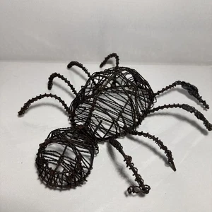 Escultura de araña decorativa alambre envuelto alambre único Halloween - Imagen 1 de 8