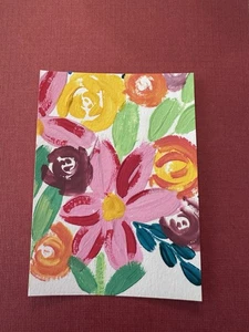 ACEO Original  Art watercolor and ink  Card Abstract Art , Fashion Watercolor - Picture 1 of 1