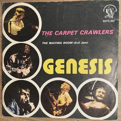 Genesis 7” 45 RPM The Carpet Crawlers & The Waiting Room Portugal Press Foto 1 de 4