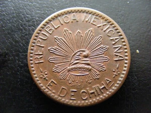W447a Mexico 10 Centavos 1915 some lustre - Picture 1 of 2
