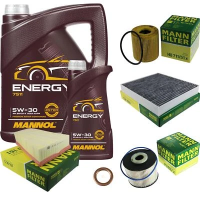 MANN-FILTER Inspektionspaket MANNOL 6L 5W-30 Energy für Ford Mondeo IV Turnier - Bild 1 von 4