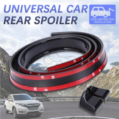 Alerón universal de 1,5 m negro suave para techo trasero de coche alerón labio trasero Foto 1 de 4