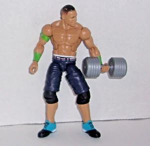 Figura de acción WWE WWF John Cena Elite con accesorio de peso con mancuerna - Imagen 1 de 2