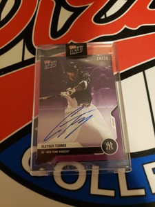 2020 TOPPS NOW Road To Opening Day RTOD Auto #d /25 Yankees Gleyber TORRES