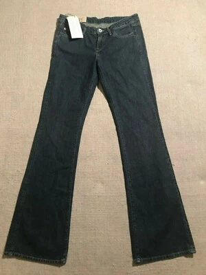 Pantalones de mezclilla para mujer Loomstate 28 azules Kharma cintura media baja bootcut pierna #1758 Foto 1 de 4