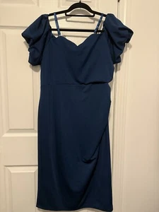 Belle Poque Women Off Shoulder Ruched Bodycon Dress XL - Picture 1 of 4