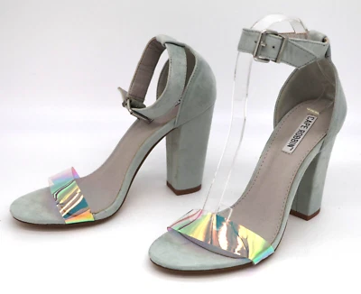 SANDALIAS DE VESTIR CAPA ROBBIN LISA-26 MUJER TALLA 7.5 GRIS CORREA AL TOBILLO TACÓN ALTO Foto 1 de 3