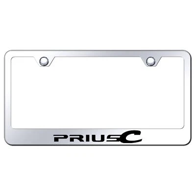 Marco de matrícula con logotipo grabado láser Toyota Prius C (cromo) Foto 1 de 3