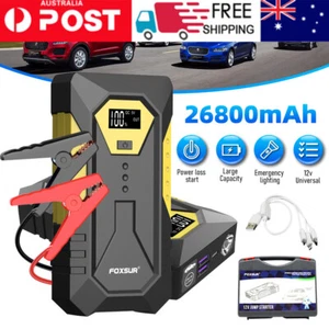 FOXSUR Jump Starter Portable 12V Car battery Booster Power Bank Pack Charger - Picture 1 of 12