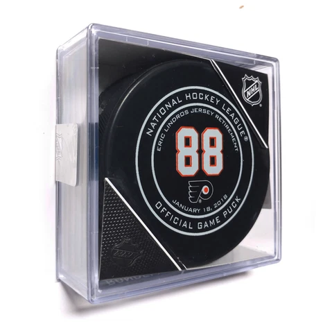 Philadelphia Flyers Eric Lindros Jersey Retirement Night Game Puck Jan.-18/2018 Cover
